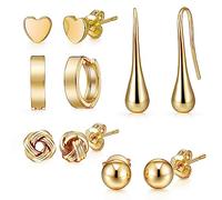 Philip Jones 5 Pairs of Gold Plated Earrings