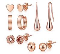 Philip Jones 5 Pairs of Rose Gold Plated Earrings