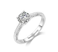 Philip Jones Adjustable Crystal Ring Created with Zircondia® Crystals