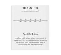 Philip Jones April Birthstone Bracelet Created with Diamond Zircondia® Crystals