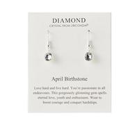 Philip Jones April Birthstone Drop Earrings Created with Diamond Zircondia® Crystals