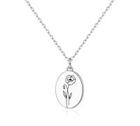Philip Jones August Birth Flower Poppy Necklace