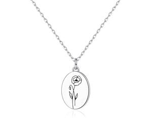 Philip Jones August Birth Flower Poppy Necklace