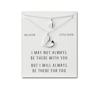Philip Jones Big Sister Little Sister Piece of My Heart Necklace Set