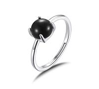 Philip Jones Black Onyx Adjustable Ring
