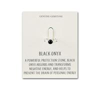 Philip Jones Black Onyx Adjustable Ring with Quote Card