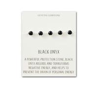 Philip Jones Black Onyx Gemstone Bracelet with Quote Card