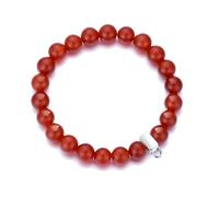 Philip Jones Carnelian Gemstone Charm Stretch Bracelet
