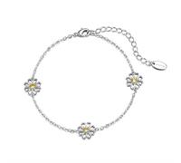 Philip Jones Crystal Daisy Anklet Created with Zircondia® Crystals