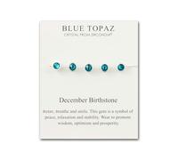 Philip Jones December Birthstone Bracelet Created with Blue Topaz Zircondia® Crystals