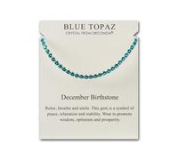 Philip Jones December Birthstone Friendship Slider Bracelet with Blue Topaz Zircondia® Crystals