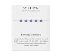 Philip Jones February Birthstone Bracelet Created with Amethyst Zircondia® Crystals