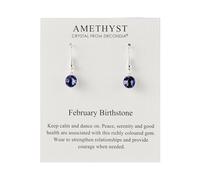 Philip Jones February Birthstone Drop Earrings Created with Amethyst Zircondia® Crystals