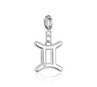 Philip Jones Gemini Star Sign Zodiac Charm Created with Zircondia® Crystals