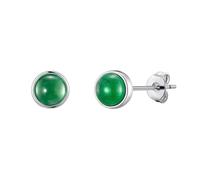 Philip Jones Green Aventurine Stud Earrings