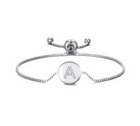 Philip Jones Initial Friendship Slider Bracelet Letter A Created with Zircondia® Crystals