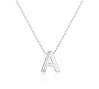 Philip Jones Initial Necklace Letter A Created with Zircondia® Crystals