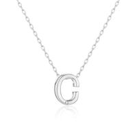Philip Jones Initial Necklace Letter C Created with Zircondia® Crystals