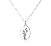 Philip Jones January Birth Flower Snowdrop Necklace