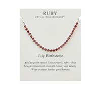 Philip Jones July Birthstone Friendship Slider Bracelet with Ruby Zircondia® Crystals