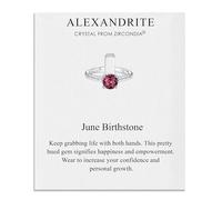 Philip Jones June (Alexandrite) Adjustable Birthstone Ring Created with Zircondia® Crystals