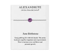 Philip Jones June (Alexandrite) Birthstone Anklet Created with Zircondia® Crystals