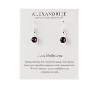 Philip Jones June Birthstone Drop Earrings Created with Alexandrite Zircondia® Crystals