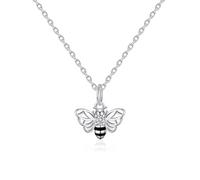 Philip Jones Kid's Sterling Silver Bumble Bee Necklace Created with Zircondia® Crystals