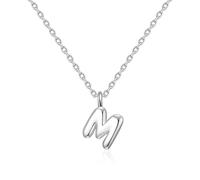 Philip Jones Kid's Sterling Silver Letter M Initial Necklace