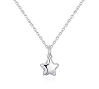 Philip Jones Kid's Sterling Silver Star Necklace Created with Zircondia® Crystals