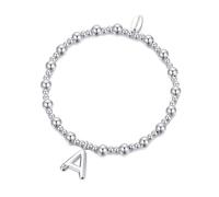 Philip Jones Letter A Initial Stretch Bracelet Created with Zircondia® Crystals