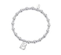 Philip Jones Letter B Initial Stretch Bracelet Created with Zircondia® Crystals