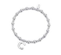 Philip Jones Letter C Initial Stretch Bracelet Created with Zircondia® Crystals