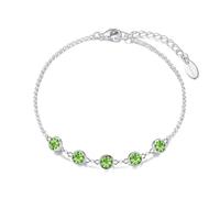 Philip Jones Light Green Crystal Chain Bracelet Created with Zircondia® Crystals
