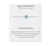 Philip Jones March (Aquamarine) Birthstone Bracelet Created with Zircondia® Crystals
