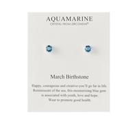 Philip Jones March (Aquamarine) Birthstone Earrings Created with Zircondia® Crystals