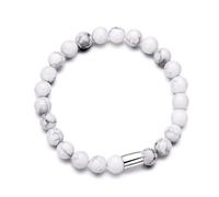 Philip Jones Men's Howlite Gemstone Stretch Bracelet