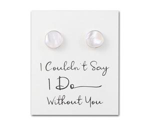 Philip Jones Men's I Couldn't Say I Do Without You Mother of Pearl Gemstone Cufflinks
