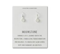 Philip Jones Moonstone Drop Earrings with Quote Card
