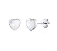 Philip Jones Moonstone Heart Stud Earrings