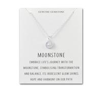 Philip Jones Moonstone Necklace with Quote Card