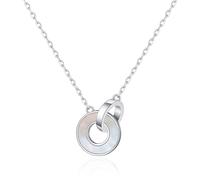 Philip Jones Mother of Pearl Gemstone Circle Link Necklace