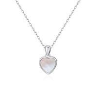 Philip Jones Mother of Pearl Gemstone Heart Necklace