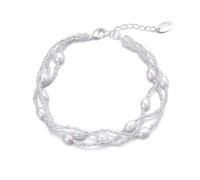 Philip Jones Multi Strand Freshwater Pearl Bracelet