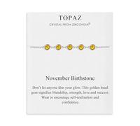 Philip Jones November Birthstone Bracelet Created with Topaz Zircondia® Crystals