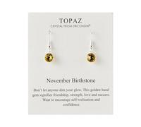 Philip Jones November Birthstone Drop Earrings Created with Topaz Zircondia® Crystals
