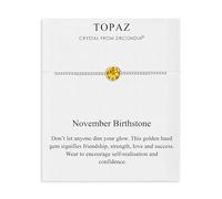 Philip Jones November (Topaz) Birthstone Bracelet Created with Zircondia® Crystals
