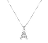 Philip Jones Pave Initial Necklace Letter A Created with Zircondia® Crystals