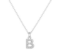 Philip Jones Pave Initial Necklace Letter B Created with Zircondia® Crystals