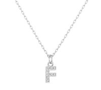 Philip Jones Pave Initial Necklace Letter F Created with Zircondia® Crystals